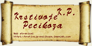 Krstivoje Pecikoza vizit kartica